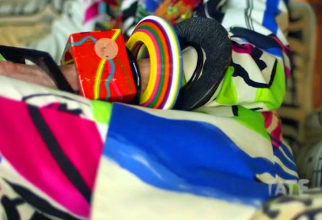 A screenshot showing a colourful sleeve and accessories