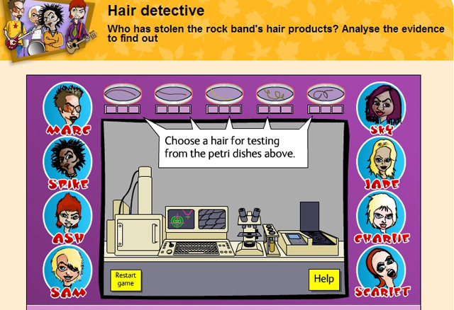 Hair detective game
