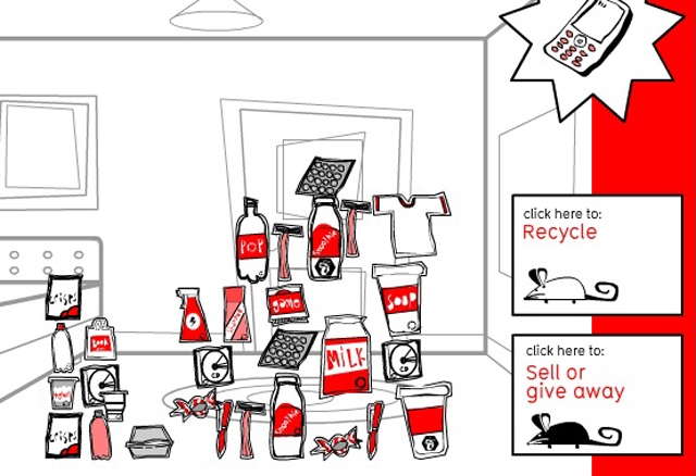 A screenshot showing piles of rubbish as part of a game