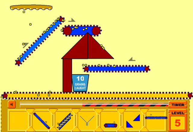 A screenshot showing some apparatus for transporting grain