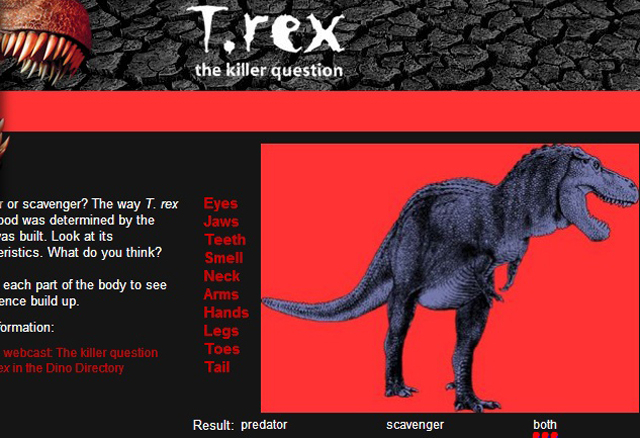 A screenshot showing a T-Rex