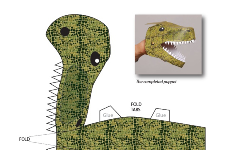 Make your own Tyrannosaurus Rex hand puppet
