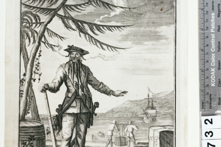 Print of 'Captain Teach commonly call'd Black Beard'