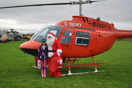 Santa's Arrival By Helicopter !!!