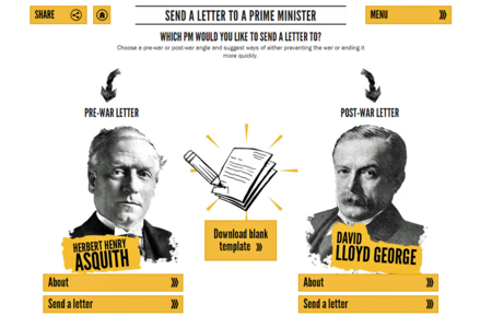 Send a letter to a prime minister